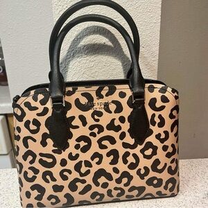 Kate Spade Black and Tan Leopard Print Women's Bag